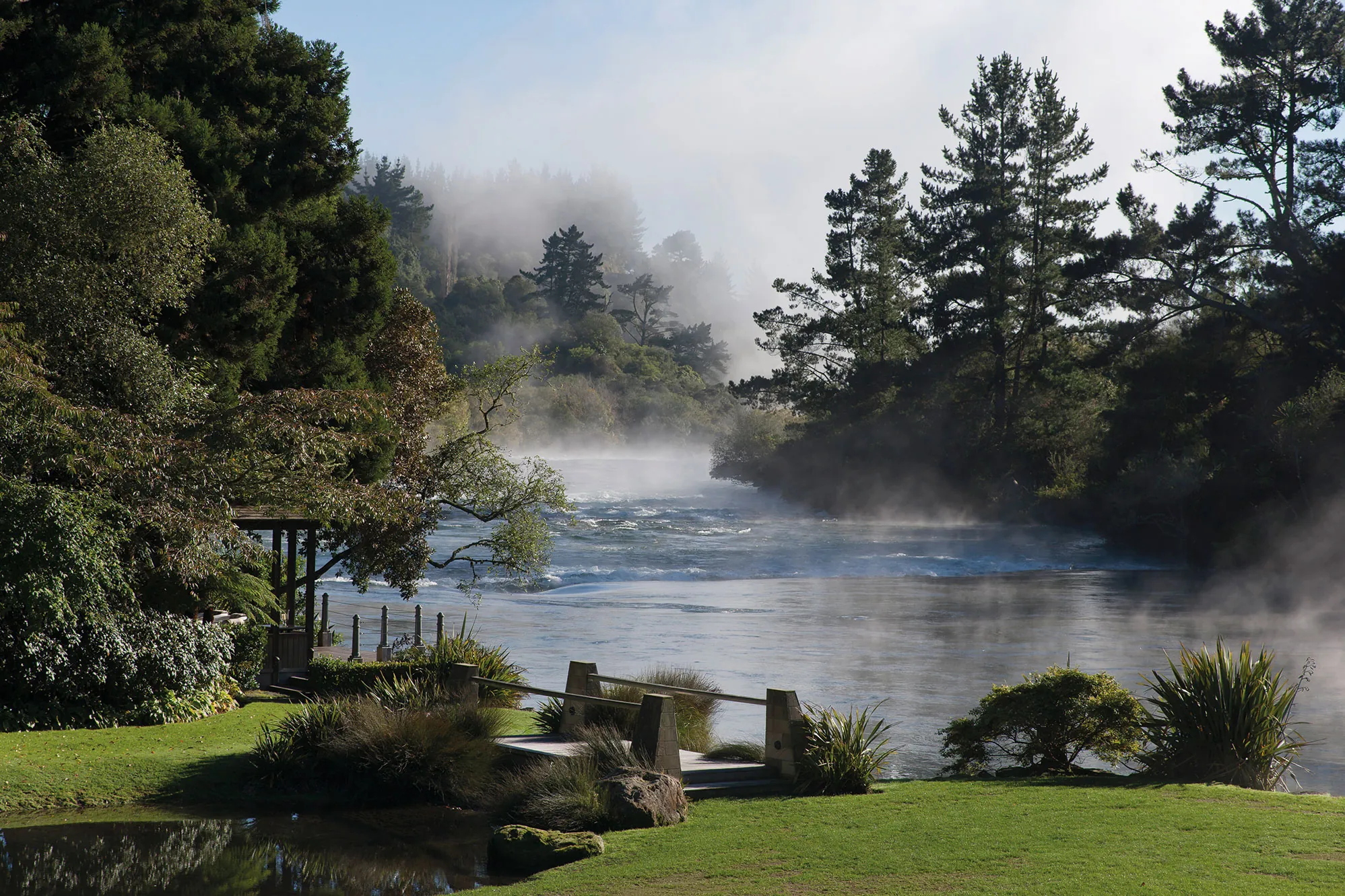 Huka Lodge, Taupo. Landscape design by Suzanne Turley Landscapes